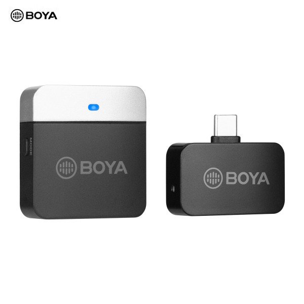 BOYA BYM1LVU 2.4GHz Wireless Microphone System Type-C Port for Android Smartphones Vlog Recording