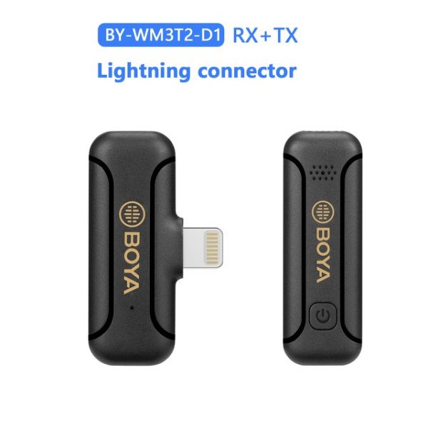 BOYA BY-WM3D2-D2  With an MFi Certified Lightning output for Apple iOS devices