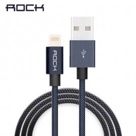 Rock Metal Charge and Sync Round USB Data Cable for iPhone iPad 100CM