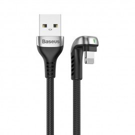 Baseus U-Shaped Green LED Light USB Lightning Cable For iPhone iPad iPod