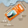 TOTOPAC Waterproof FOB Pouch Car Key Case Submersible Dry Bag Holder (Orange) - Image 7